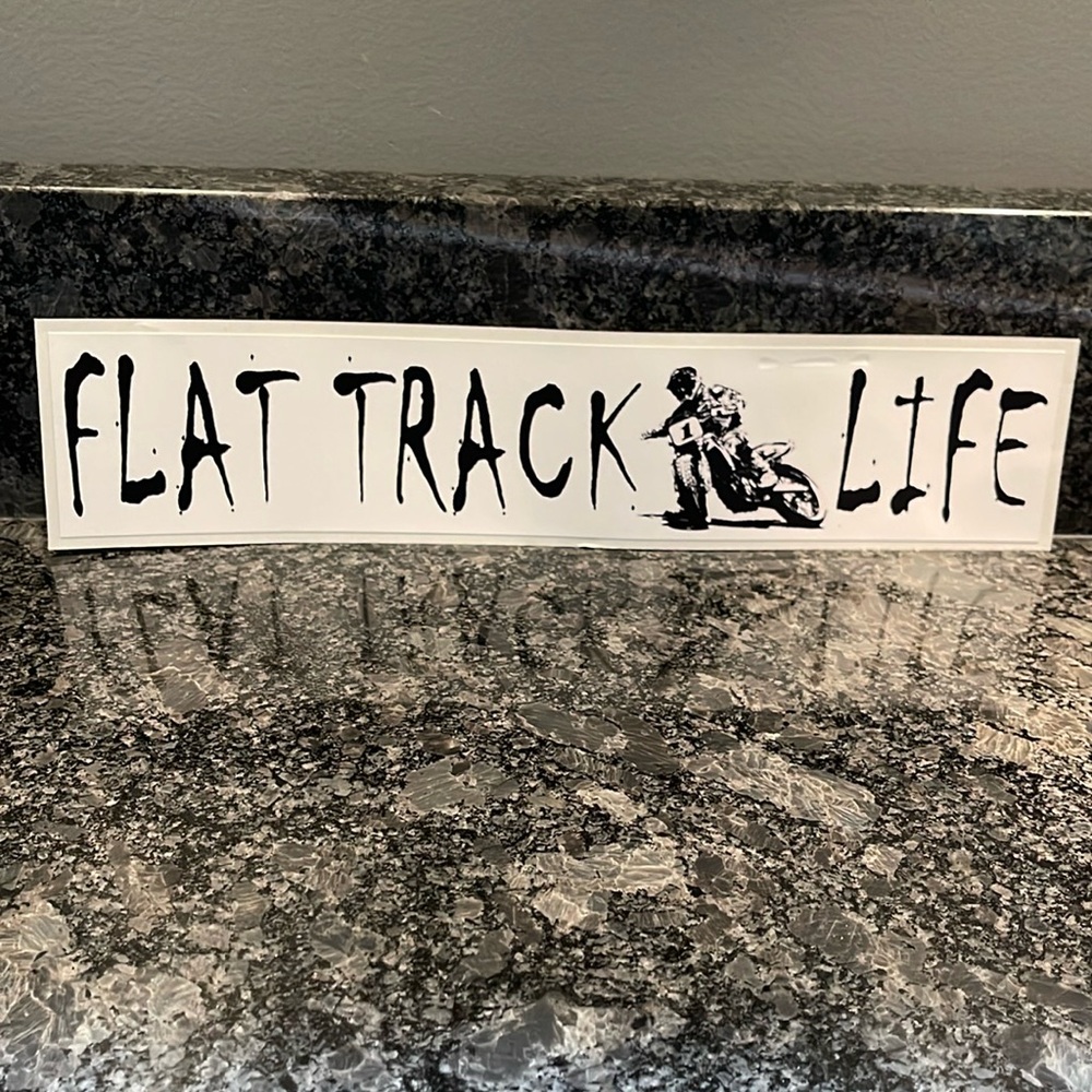 Flat track life sticker